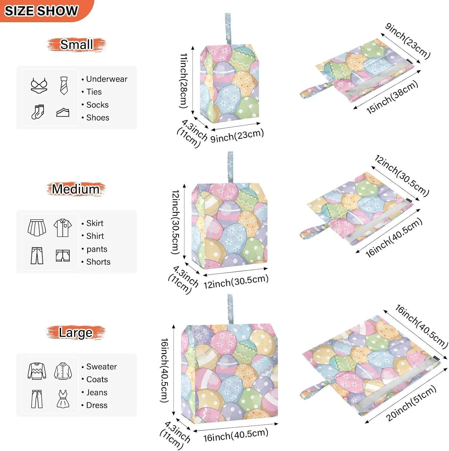 3 Set Travel Packing Cubes For Suitcases, Cute Easter Eggs, Stackable, Garment Bag Closet Storage, Luggage Space Saver, Organizadores De Maletas Para