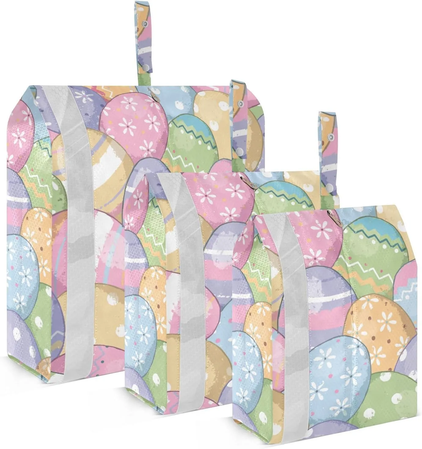 3 Set Travel Packing Cubes For Suitcases, Cute Easter Eggs, Stackable, Garment Bag Closet Storage, Luggage Space Saver, Organizadores De Maletas Para