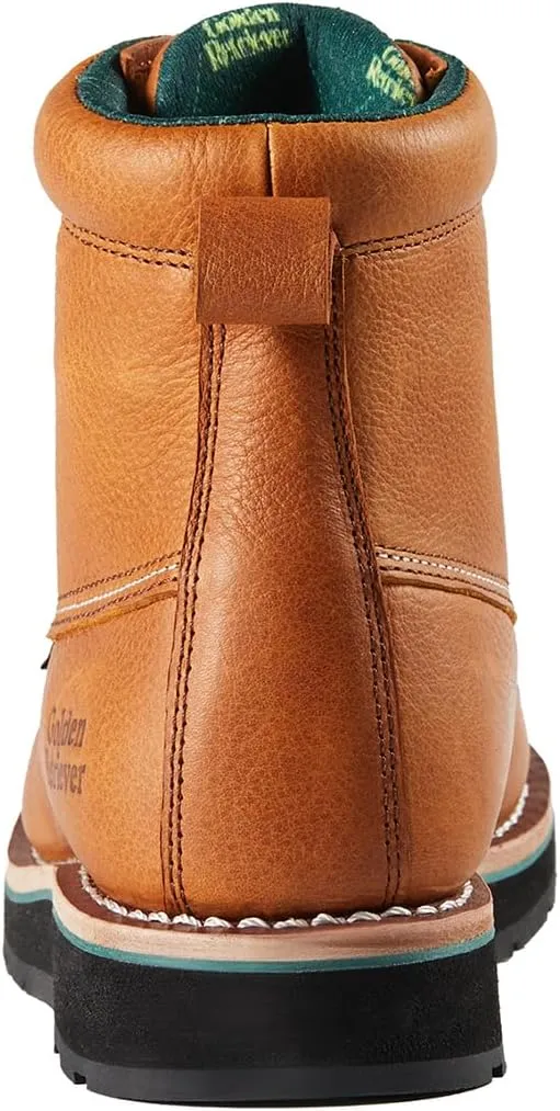 6''Composite/Soft Toe Work Boots For Men,Waterproof Wedge Moc Toe, Oil/Slip Resistant, Goodyear Leather Welt, Industrial Construction Durty work Boots,EH G6155-G6255-G6355