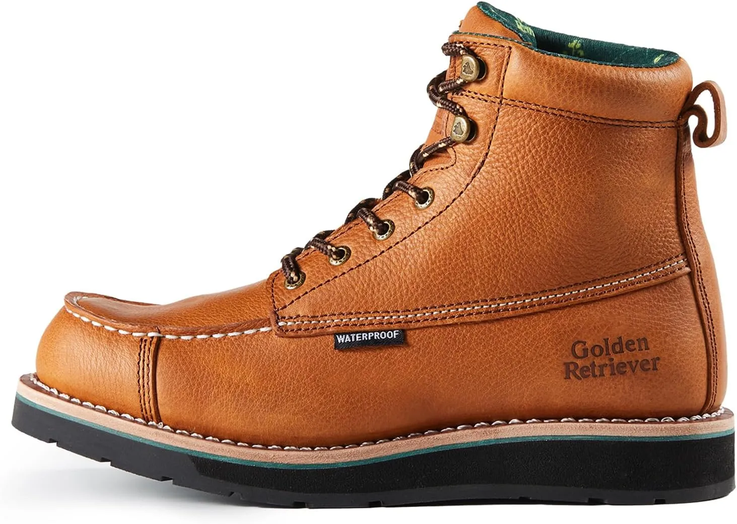 6''Composite/Soft Toe Work Boots For Men,Waterproof Wedge Moc Toe, Oil/Slip Resistant, Goodyear Leather Welt, Industrial Construction Durty work Boots,EH G6155-G6255-G6355