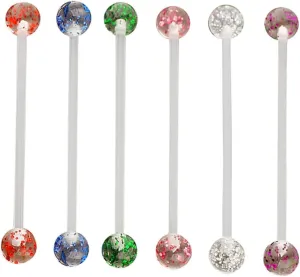 6pcs Tongue Rings Tongue Ring Tongue Body Piercing Jewelry Tongue Tongue Jewelry