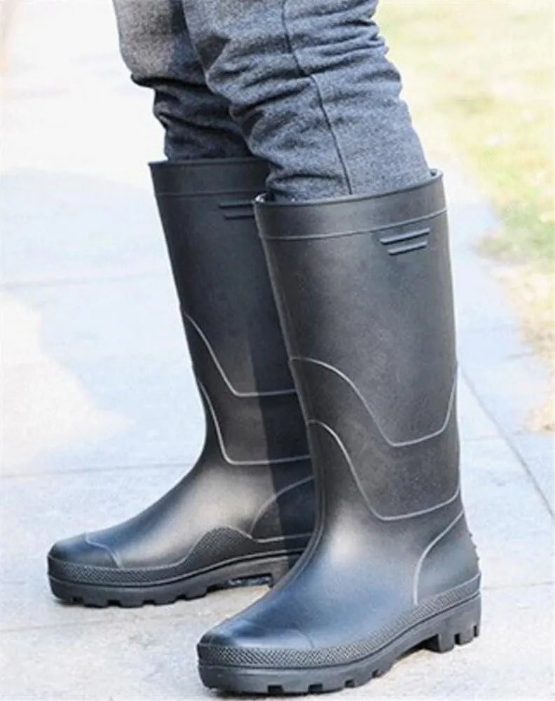 Adult Men's Antiskid Rubber Sole Waterproof Work Shoes Rain Boots