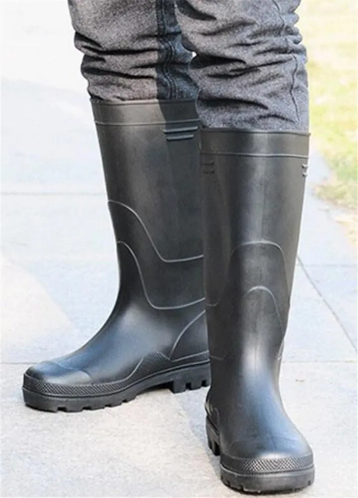 Adult Men's Antiskid Rubber Sole Waterproof Work Shoes Rain Boots