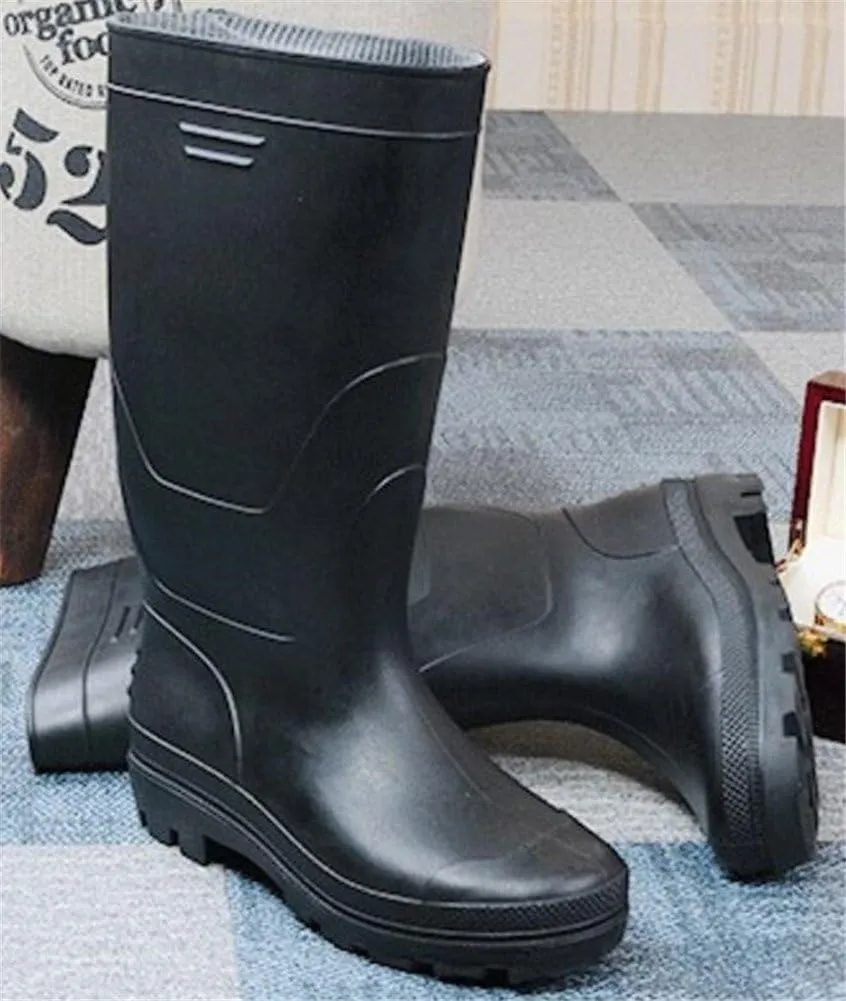 Adult Men's Antiskid Rubber Sole Waterproof Work Shoes Rain Boots