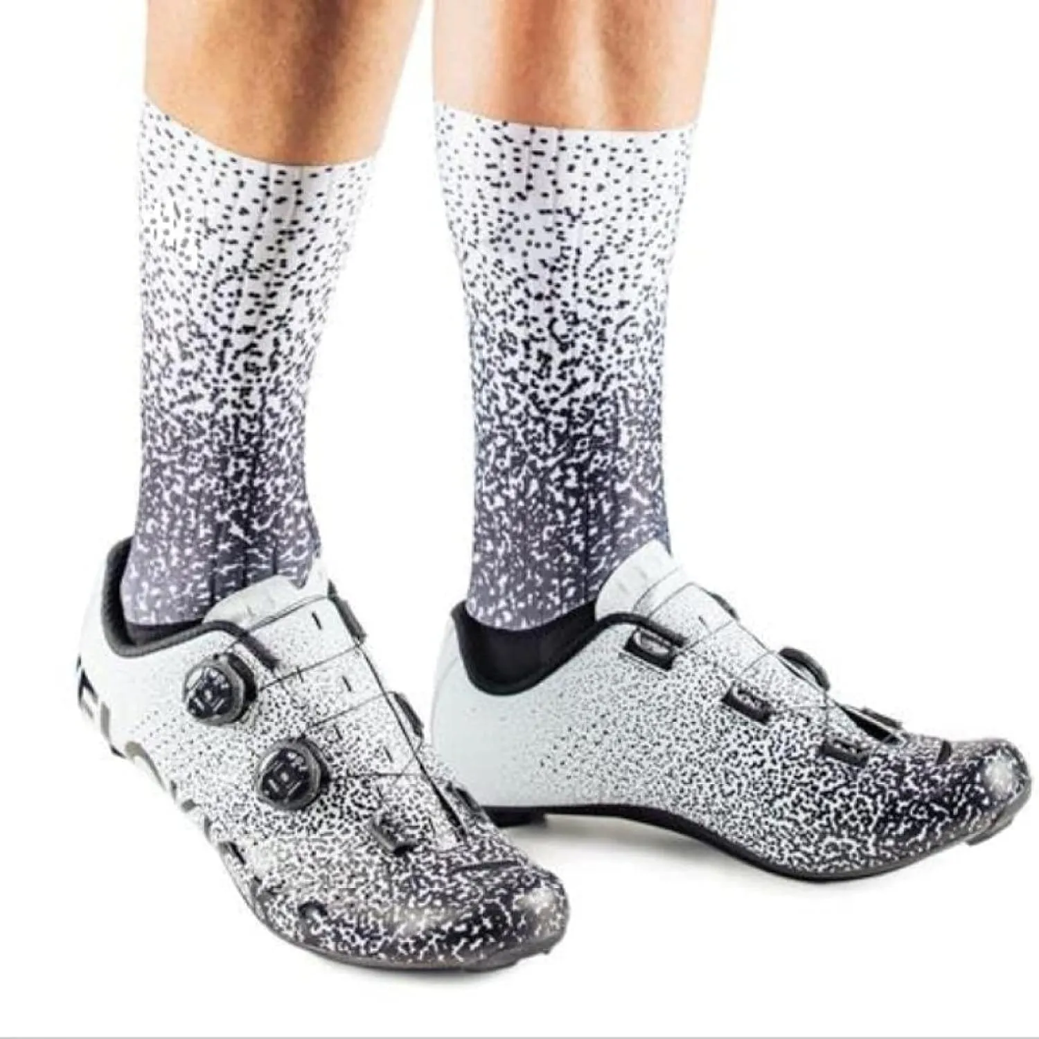 Aero Socks Cycling Aero Socks For Men Anti-Slip Silicone Aero White Line Cycling Sports Running Socks