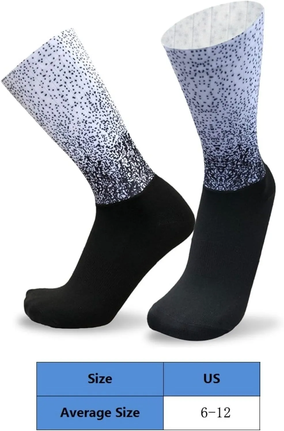 Aero Socks Cycling Aero Socks For Men Anti-Slip Silicone Aero White Line Cycling Sports Running Socks