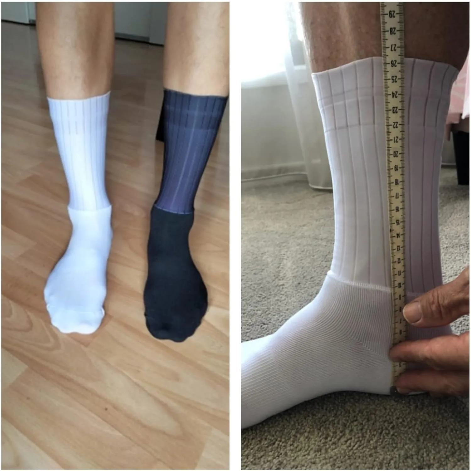 Aero Socks Cycling Aero Socks For Men Anti-Slip Silicone Aero White Line Cycling Sports Running Socks