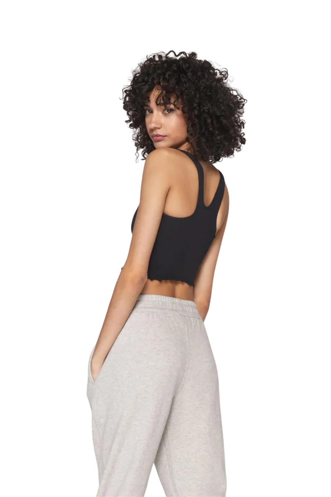 Amor Crop Tank, Black