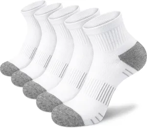 Ankle Socks Women Athletic Running Socks Hiking Cushioned 5-Pairs