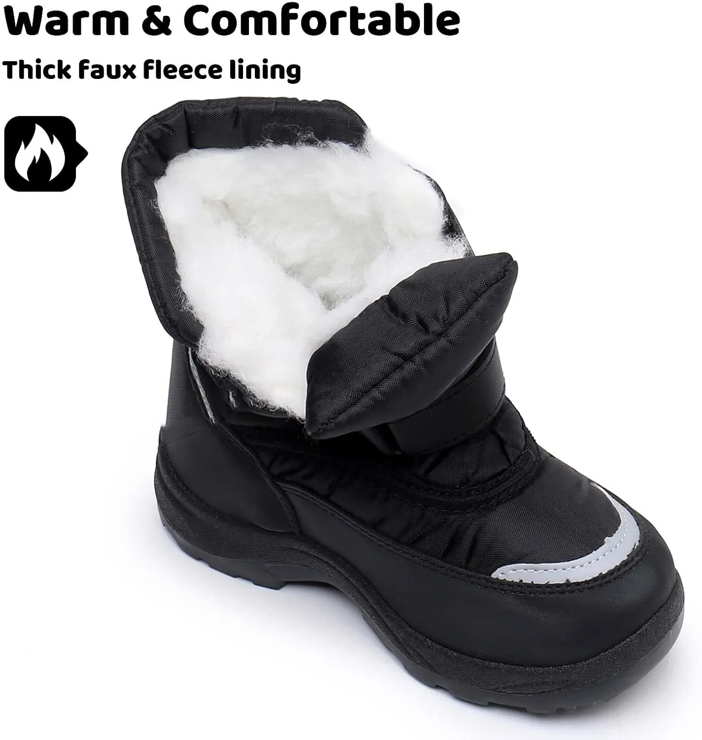 Apakowa Kid's Boys Girls Winter Snow Boots (Toddler/Little Kid)