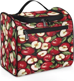 Apples Hanging Toiletry Bag for Women Men Large Capacity Makeup Bag Waterproof Cosmetic Bag Portable Travel Makeup Organizer with Multi Compartments