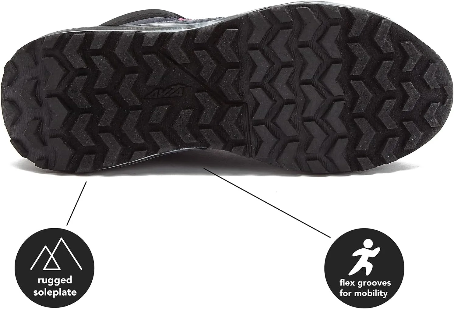 Avia Grit Sport Womens Hiking Boots, Mid Top Ankle Trail Shoes for All Weather