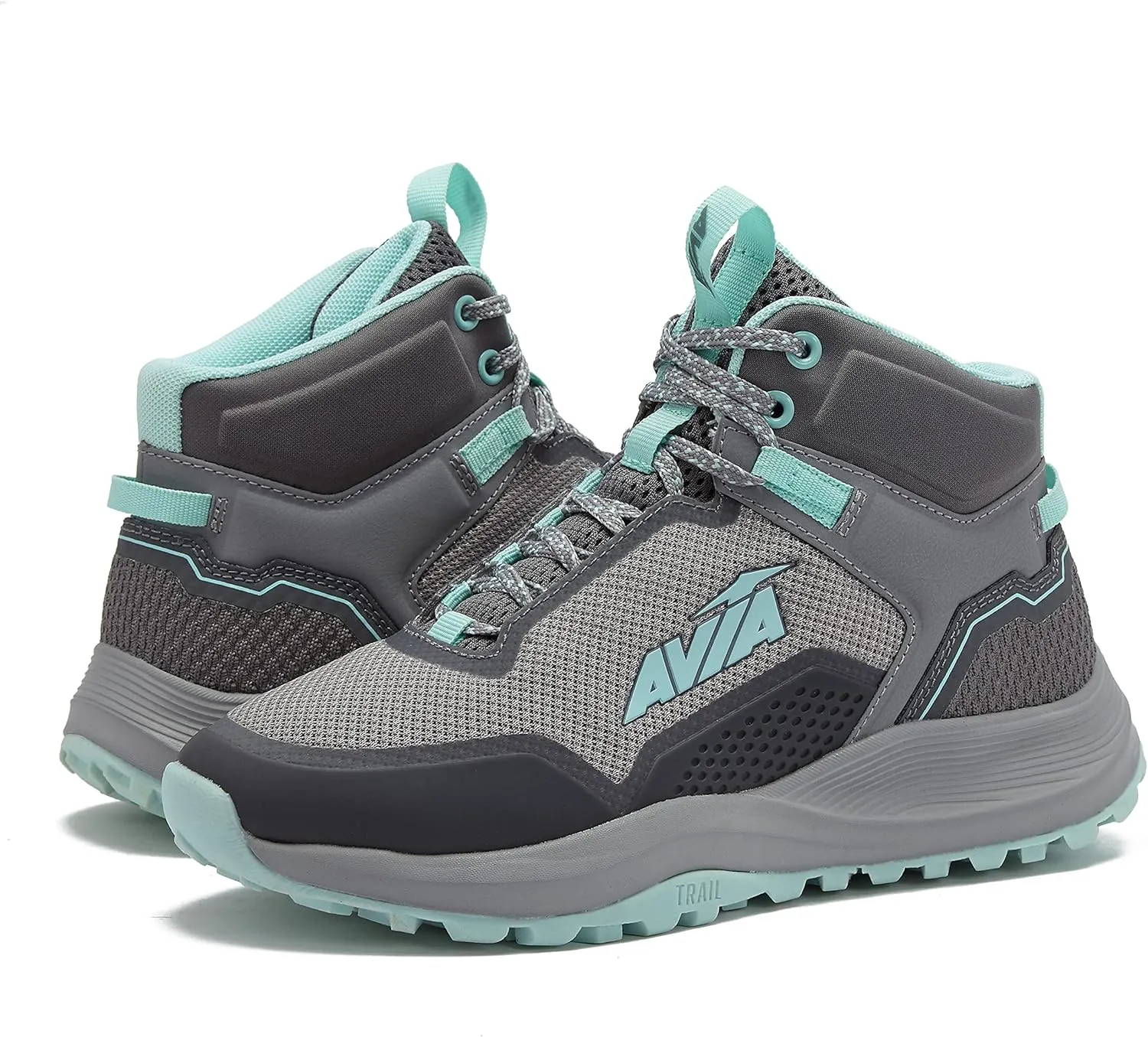 Avia Grit Sport Womens Hiking Boots, Mid Top Ankle Trail Shoes for All Weather