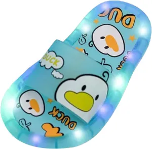 Baby Cute Animal Light Up Slides for Toddler Kids Luminous Bathroom Shower Slides Boys Girls Quick Drying Slippers