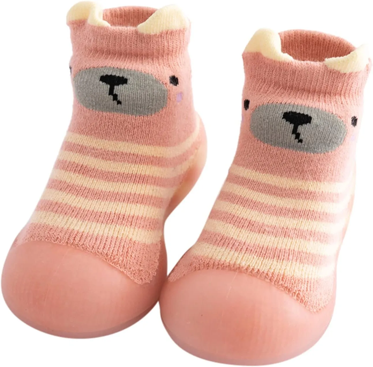 Baby Shoes,Kids Toddler Boys Girls Solid Warm Knit Soft Sole Rubber Shoe Socks Slipper Stocking Shoes Socks