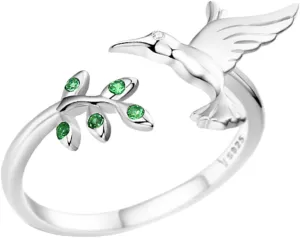 BESTYASH Hummingbird Ring Women Finger Ring Jewelry Hummingbird Jewelry for Women