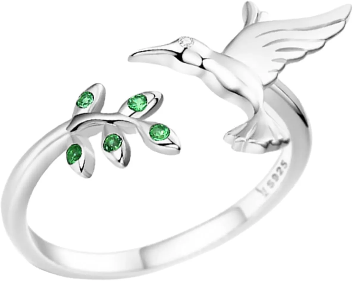 BESTYASH Hummingbird Ring Women Finger Ring Jewelry Hummingbird Jewelry for Women