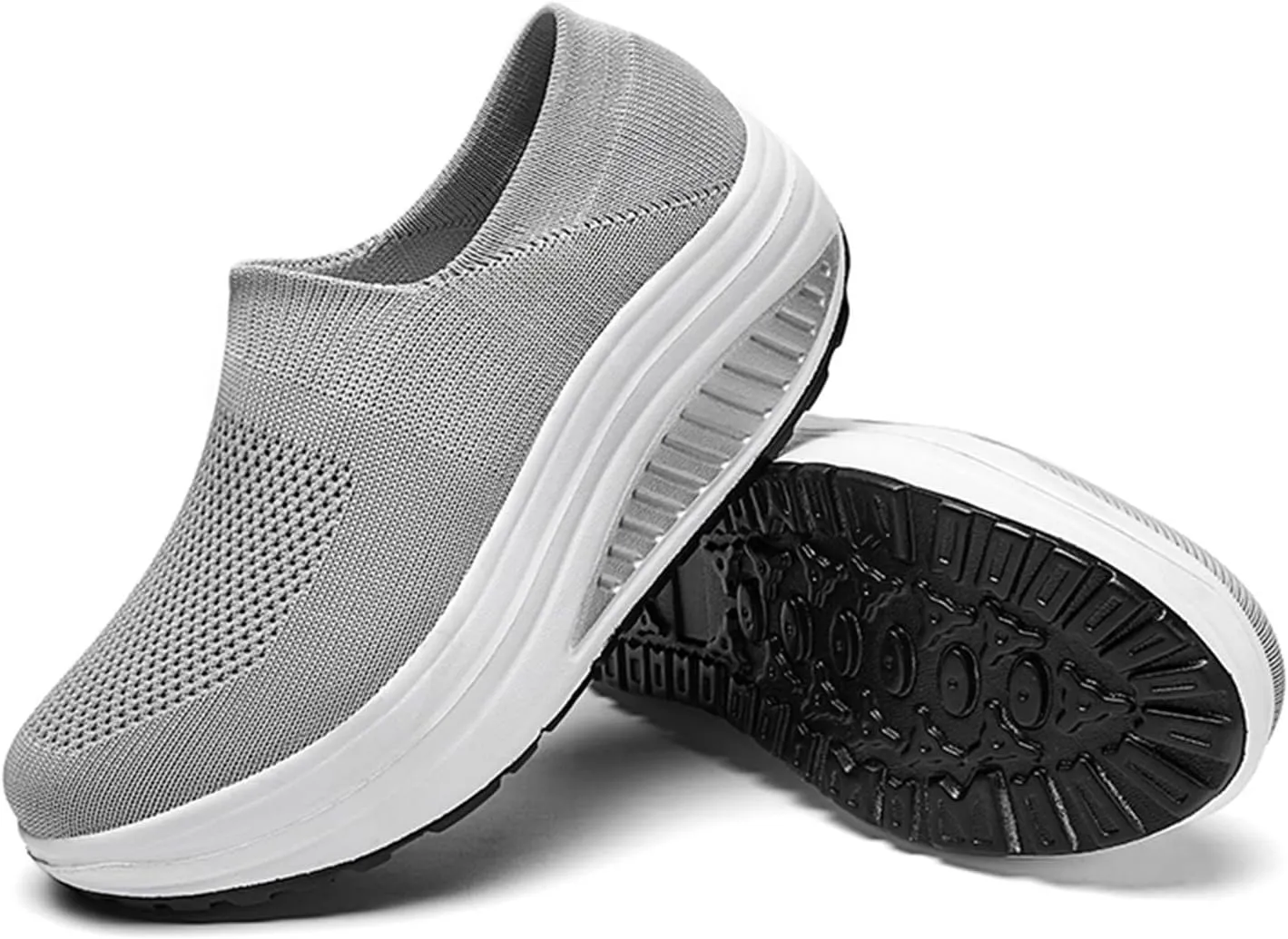 Black Platform Sneakers for Women Comfy Walking Shoes for Women Slip On Womens Casual Shoes Slip Ons Sneakers Womens Black Platform Fashion Sneakers Womens Shoes Slip On Dressy Casual Size 5.5