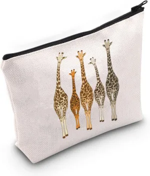 BLUPARK Funny giraffe cosmetic bag Animals lover gift giraffe zipper pouch giraffe lover gift giraffe makeup bag giraffe gifts for women(Giraffe Bag)