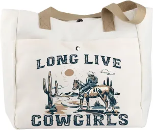 BLUPARK Long Live Cowgirl Tote Bag Western Women Cosmetic Bag Western Cowgirl Gift Women Wild Vintage Long Live Cowgirls gift Western Rodeo Tote Bag(long live cowgirl TO)
