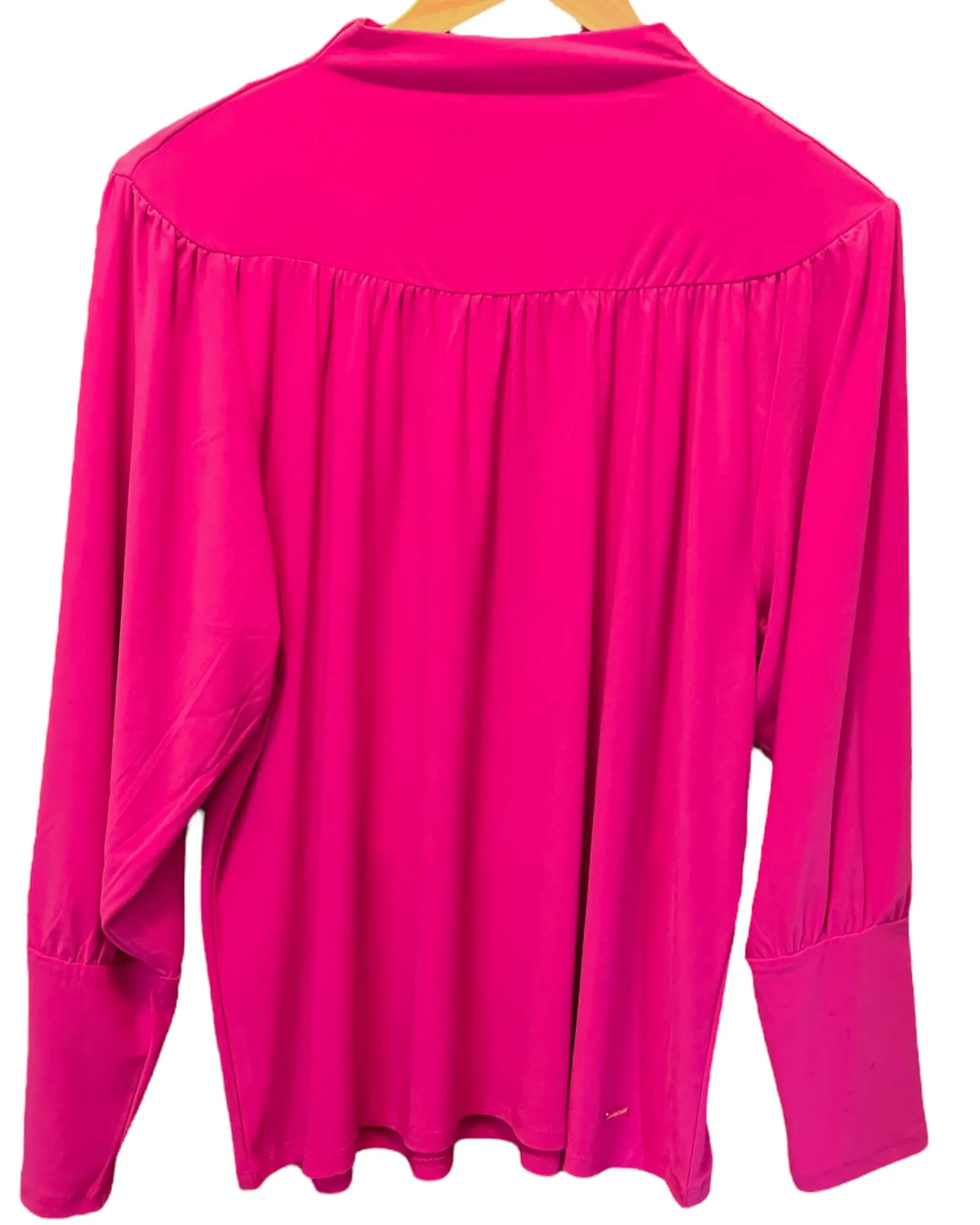 Bright Winter Amaranth Pleated Blouse