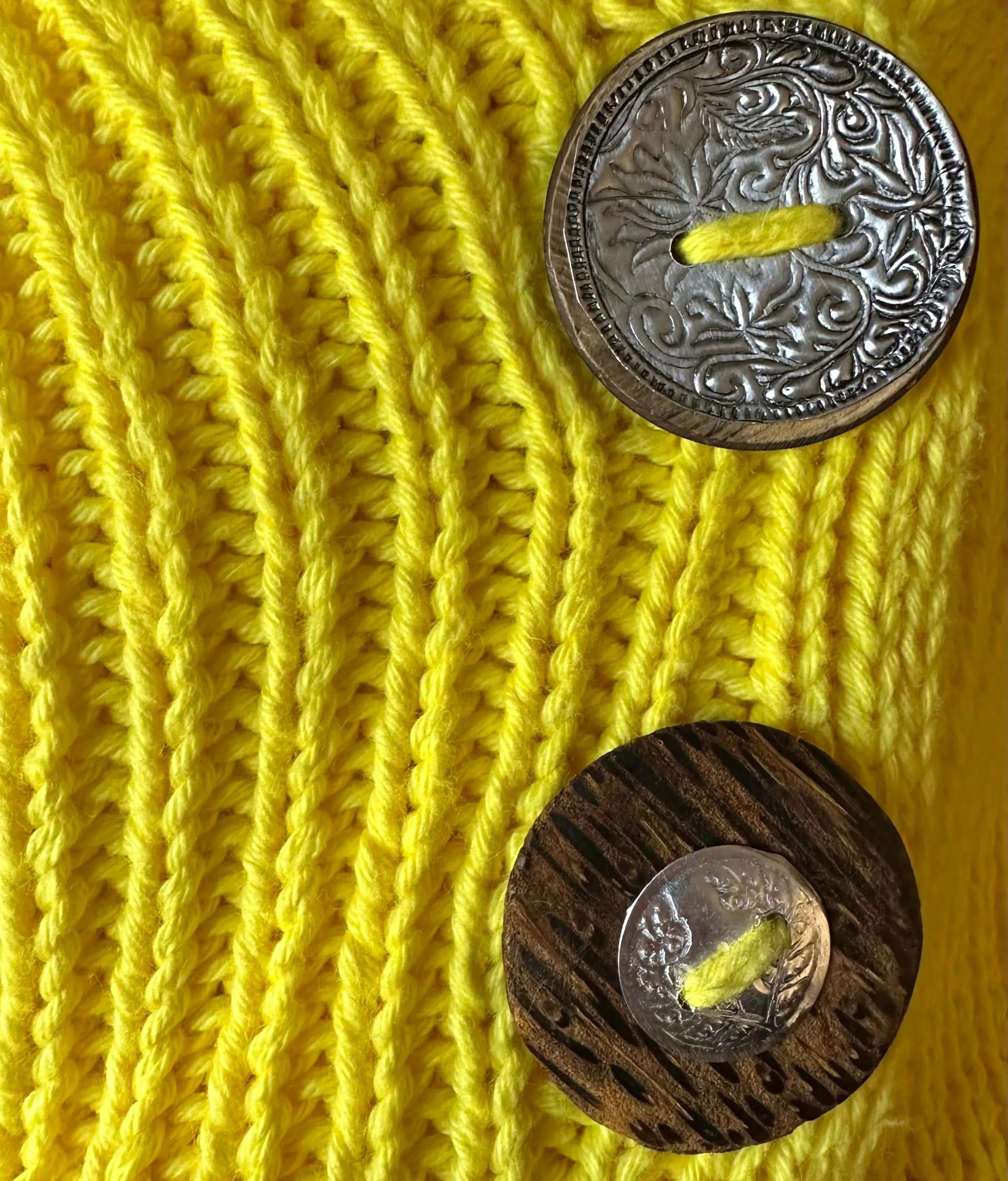 Bright Winter Canary Yellow Sweater Jacket