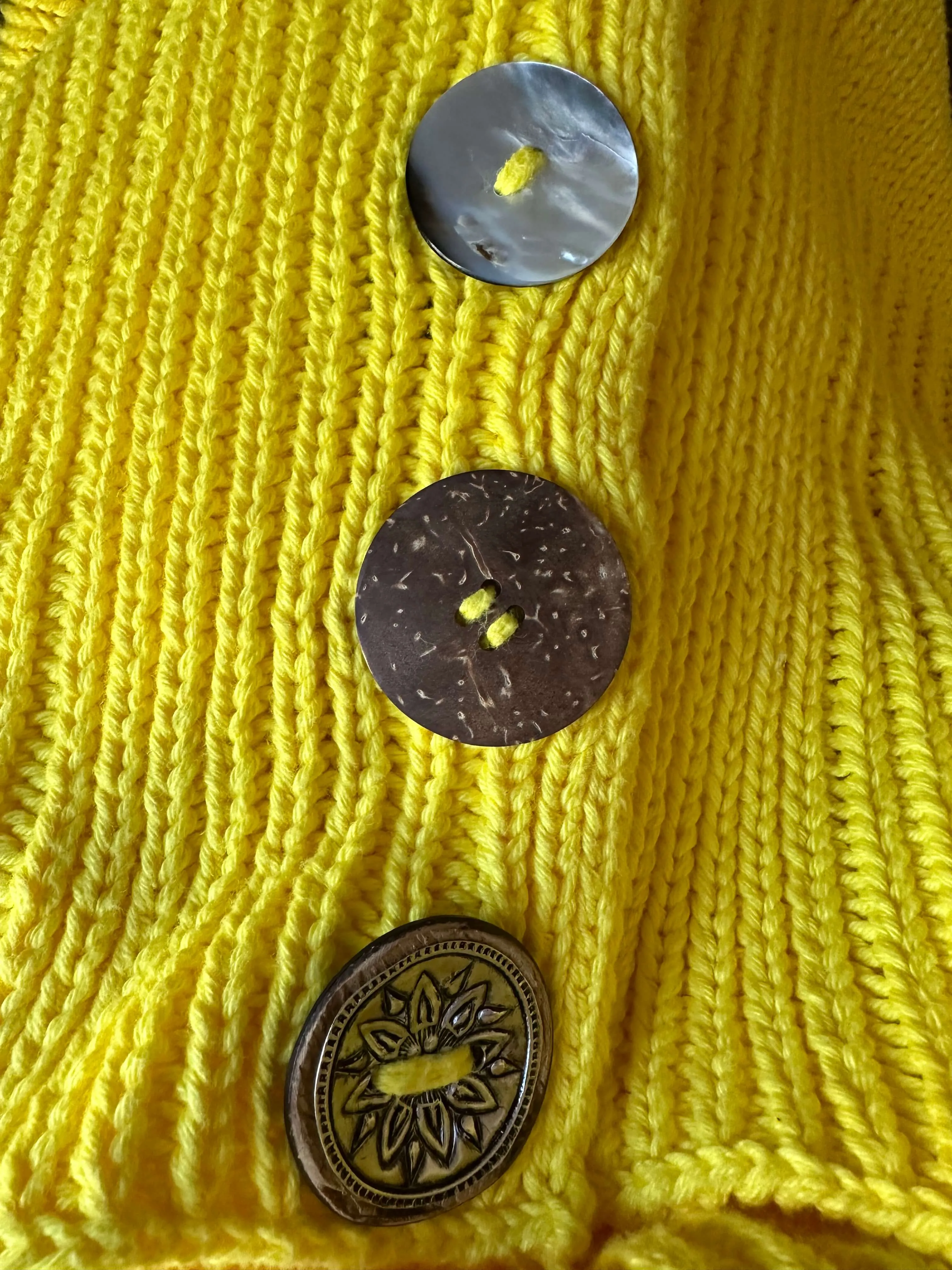 Bright Winter Canary Yellow Sweater Jacket