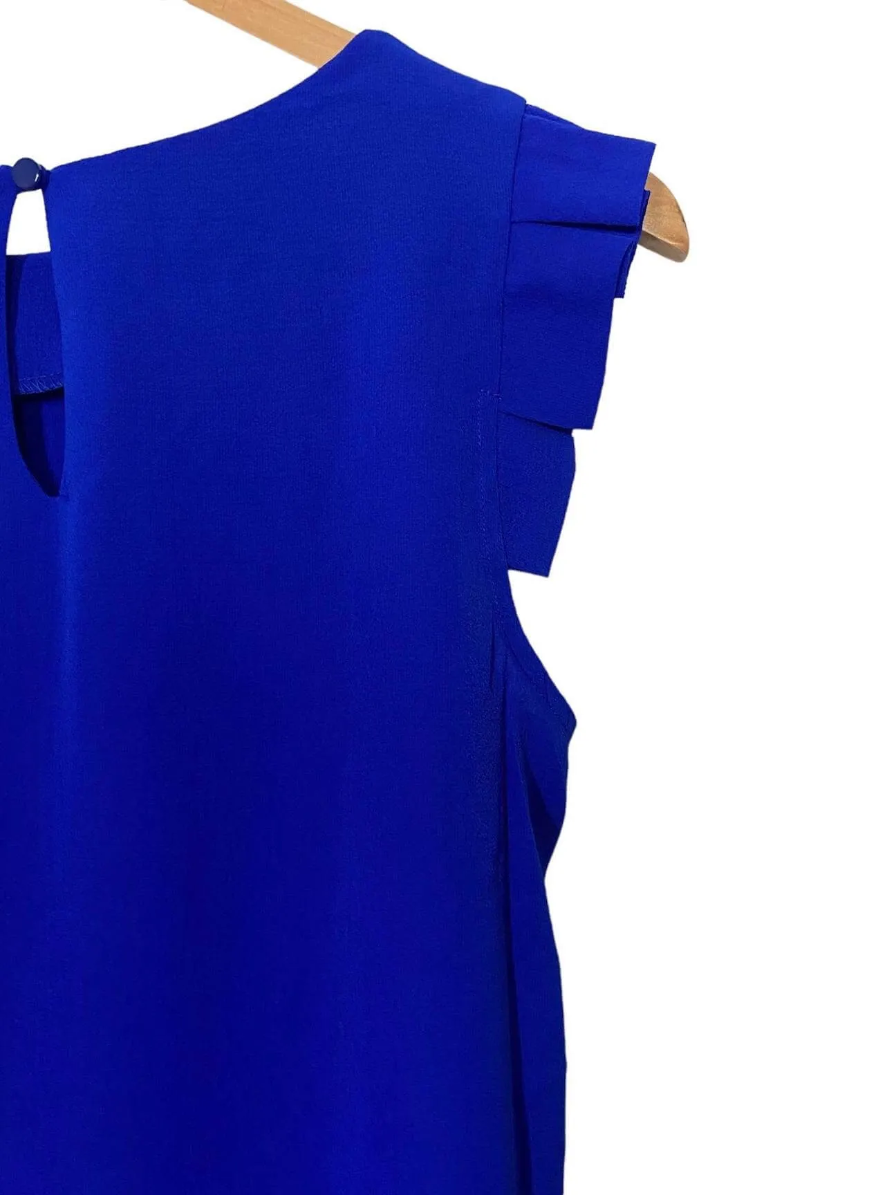 Bright Winter Cobalt Sleeveless Blouse