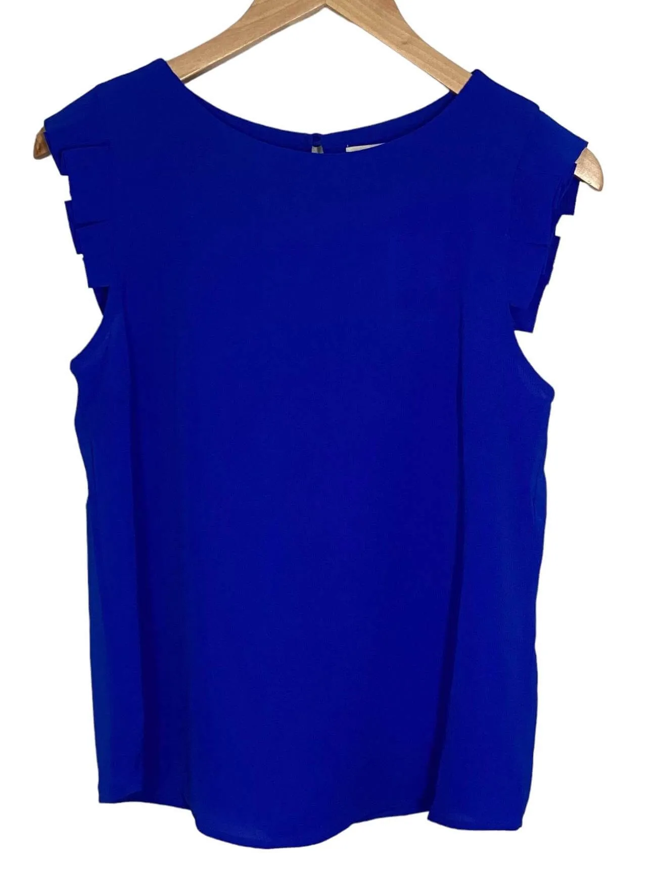 Bright Winter Cobalt Sleeveless Blouse