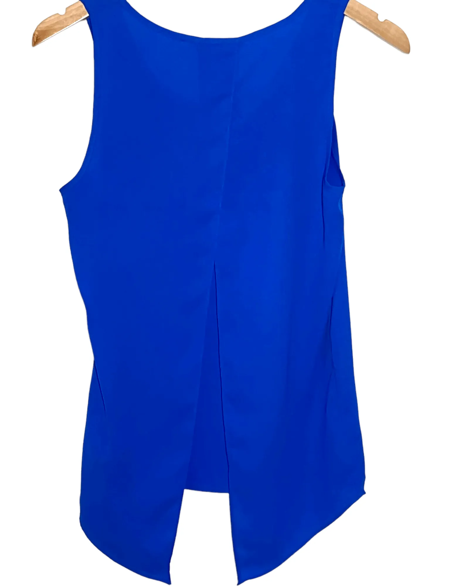 Bright Winter Cobalt Split-Back Sleeveless Top