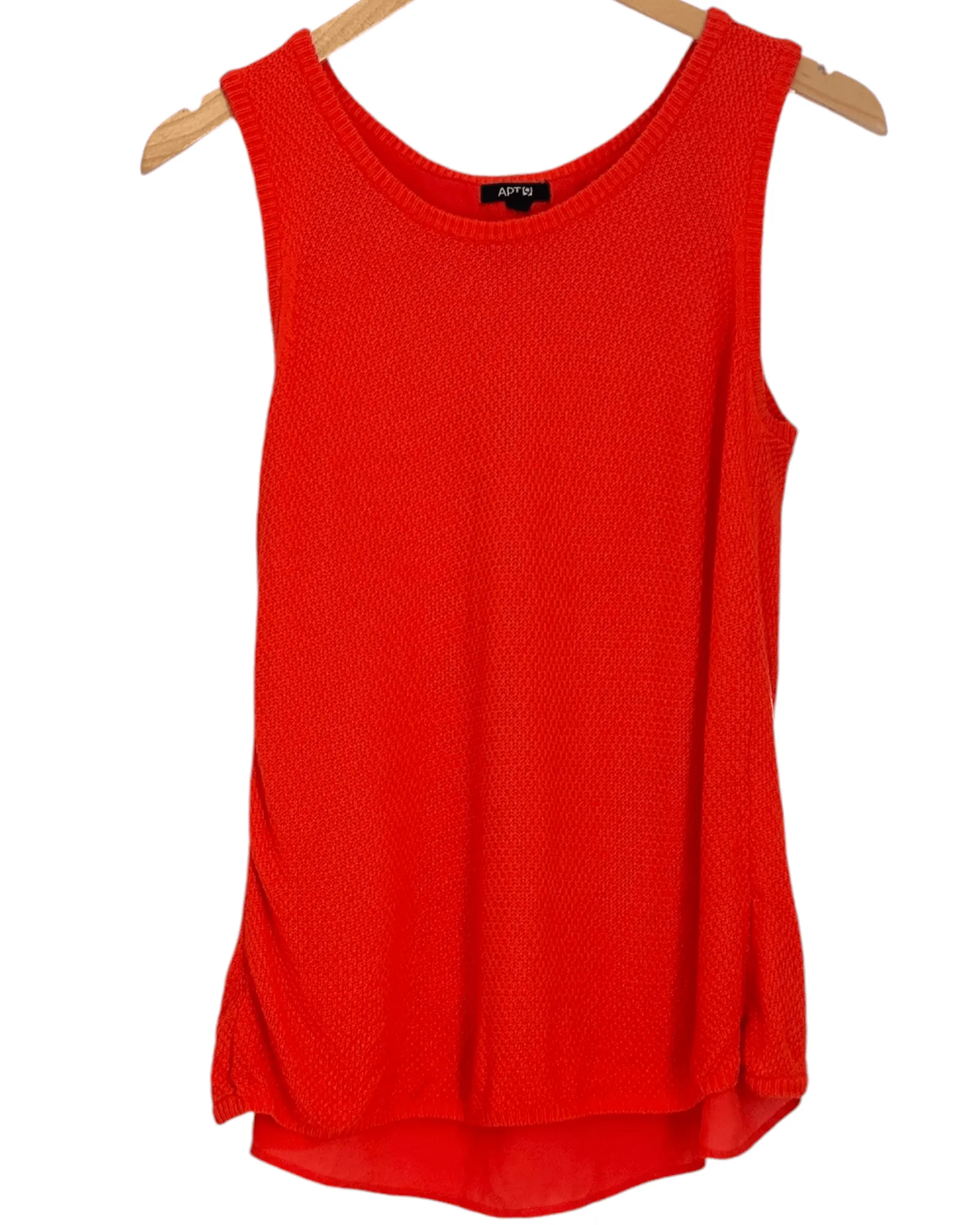 Bright Winter Grenadine Orange Cross-Back Sleeveless top