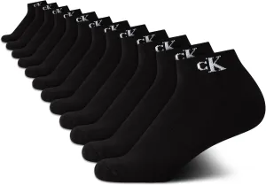 Calvin Klein Women's Quarter Socks - 12-Pack Performance Cushioned Ankle Running Socks for Womens Athletic Use (Sizes 4-10)