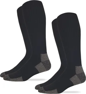 Carolina Ultimate Mens Ultra-Dri Steel Toe OTC Work Socks, Black, (L) Shoe Size 9-13, 2 Pair