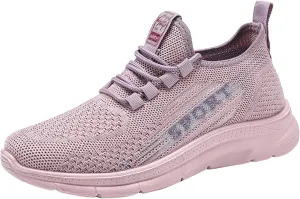 Casual Sneakers for Women Non Slip Lightweight Breathable Sneaker with Arch Support Comfortable Woven Running Shoes