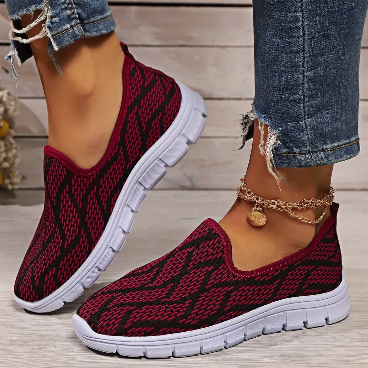 Chic round toe slip-on flats