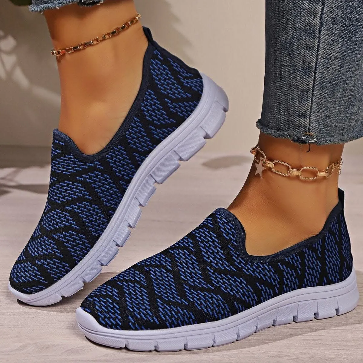 Chic round toe slip-on flats