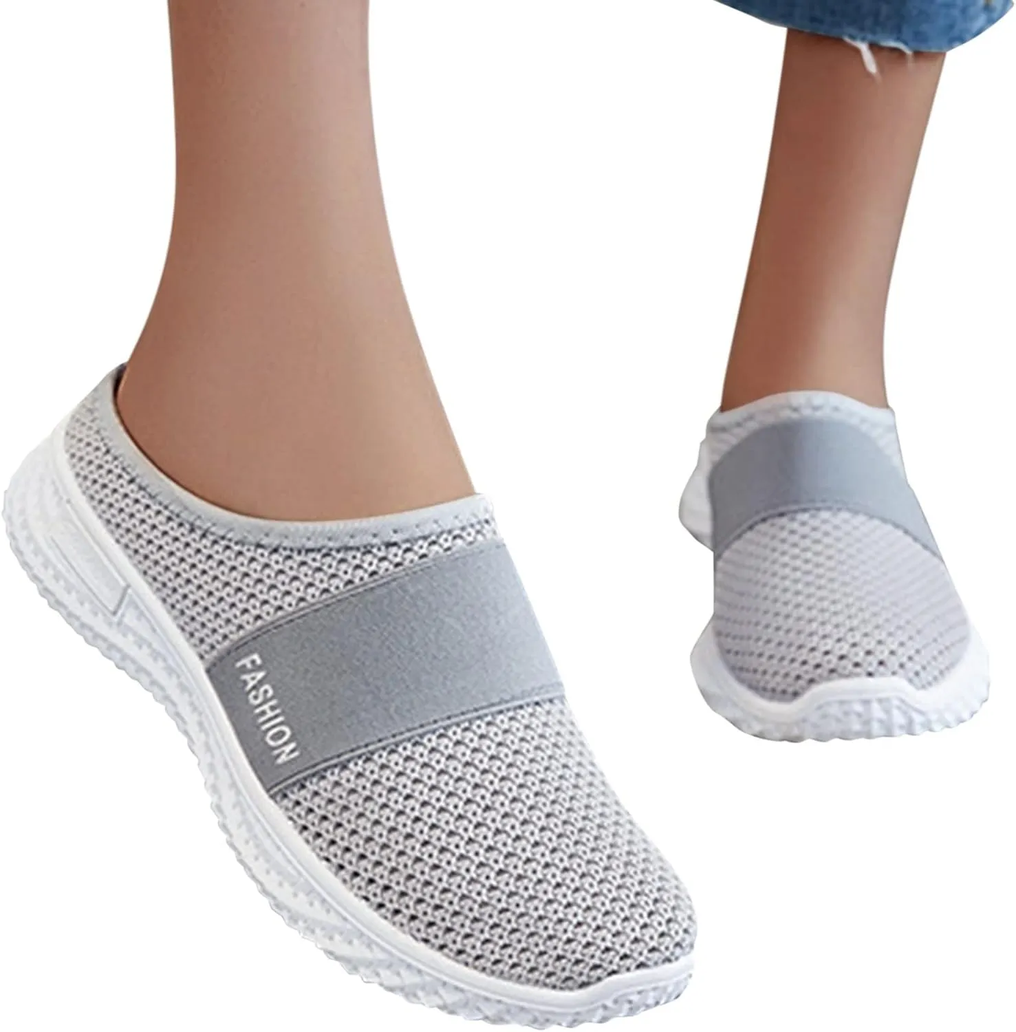 Comfortable Orthopedic Shoes for Women, Casual Sports Women Wide Width Breathable Walking Comfortable Slip on Sneakers, Non Slip Lightweight Shoes Arch Support Sneakers 