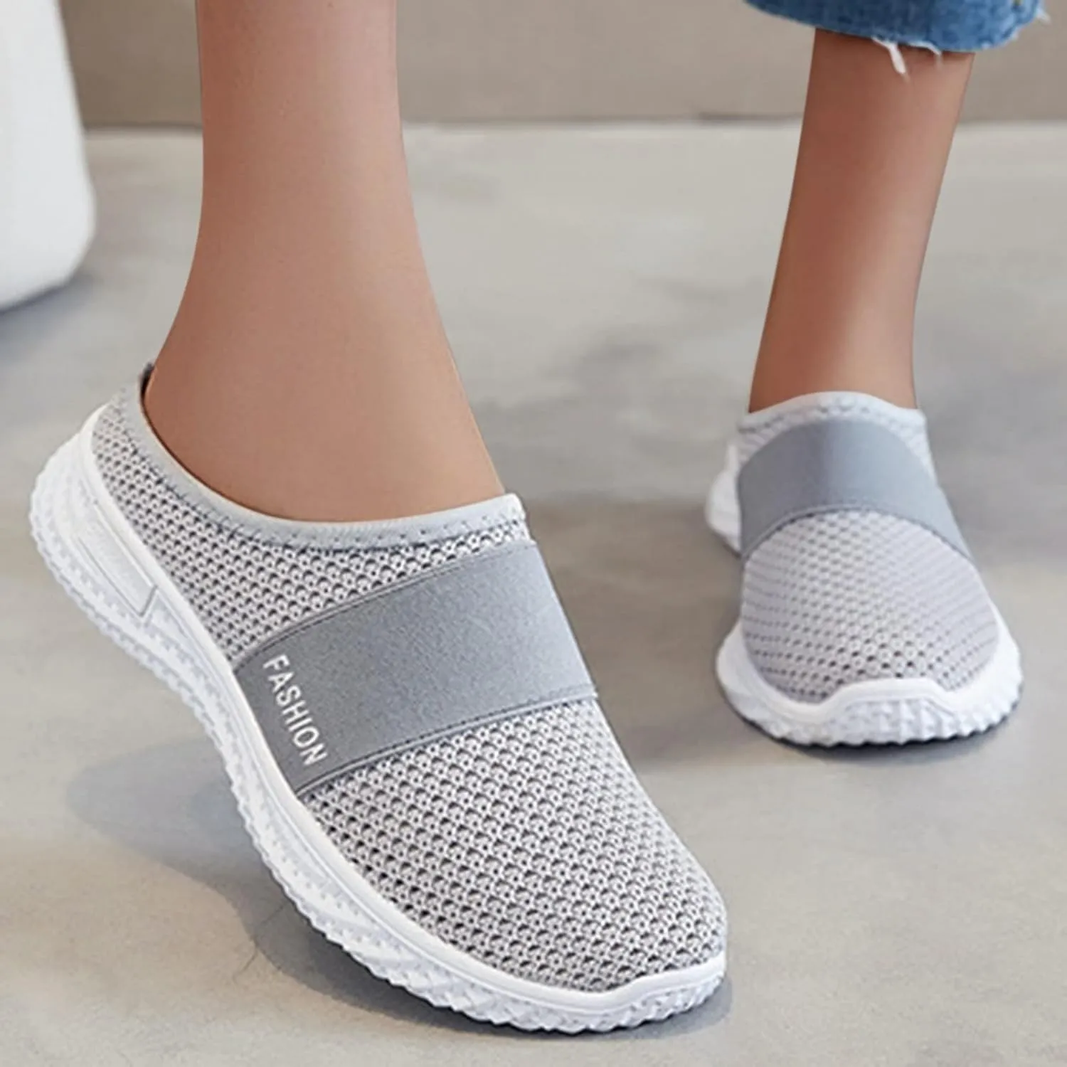 Comfortable Orthopedic Shoes for Women, Casual Sports Women Wide Width Breathable Walking Comfortable Slip on Sneakers, Non Slip Lightweight Shoes Arch Support Sneakers 