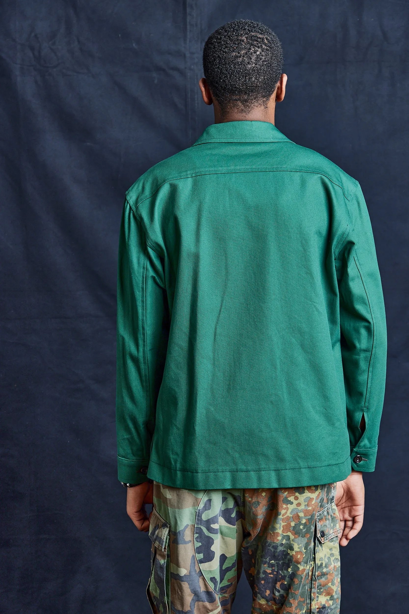 Cotton Workshirt in Forest Green