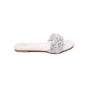 Diamante Braided Slide Sandal MY 191