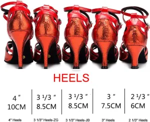 DKZSYIM Women's Ballroom Dance Shoes High Heel Ankle Booties Performance Dance Boots,Model QJW7166