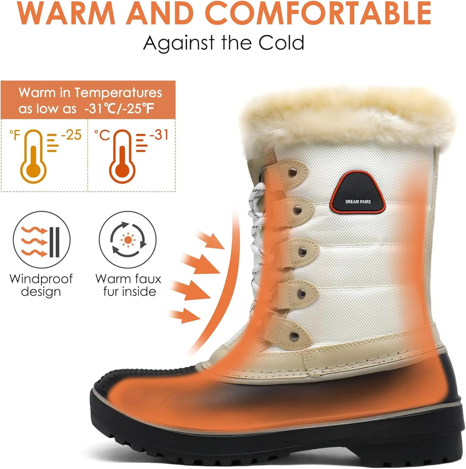 DREAM PAIRS Women's Snow Boots