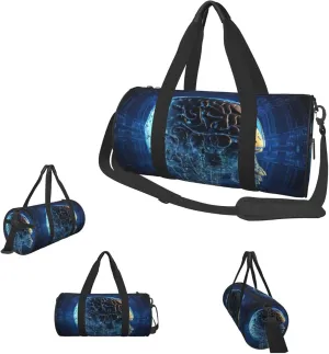 Duffle Bags Artificial Intelligence Brain Gym Bag for Men Women Waterproof Travel Duffle Bags Convertible Carry on Garment Bag for Travel Sports