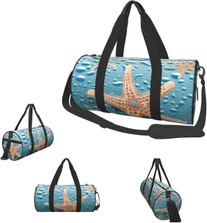 Duffle Bags Beautiful starfish Gym Bag for Men Women Waterproof Travel Duffle Bags Convertible Carry on Garment Bag for Travel Sports