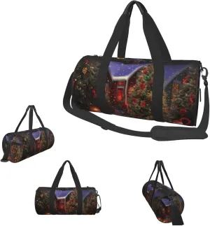 Duffle Bags Christmas Cheer Gym Bag for Men Women Waterproof Travel Duffle Bags Convertible Carry on Garment Bag for Travel Sports