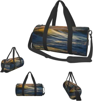 Duffle Bags Dawn Ocean Waves Gym Bag for Men Women Waterproof Travel Duffle Bags Convertible Carry on Garment Bag for Travel Sports