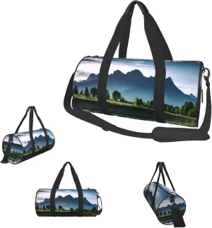 Duffle Bags Natural scenery Gym Bag for Men Women Waterproof Travel Duffle Bags Convertible Carry on Garment Bag for Travel Sports