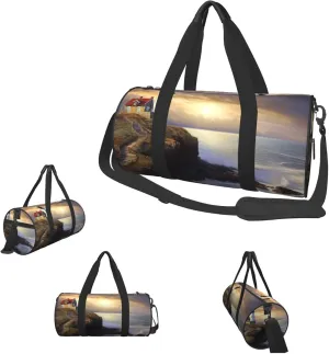Duffle Bags Ocean Coast Lighthouses Gym Bag for Men Women Waterproof Travel Duffle Bags Convertible Carry on Garment Bag for Travel Sports