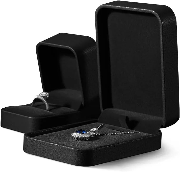 Earring Case, Leather Jewelry Box For Earrings,Premium Jewelry Box For Earrings Only,Luxury Gift Boxes For Jewelry (Black)