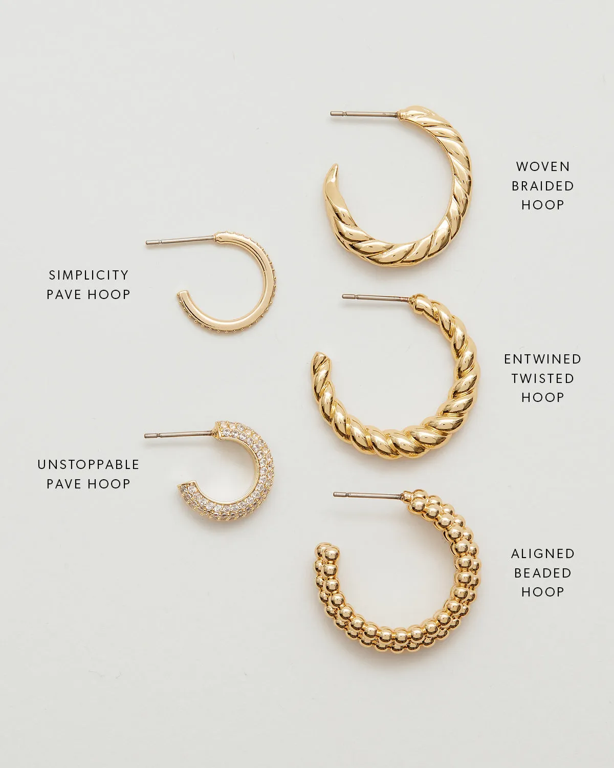 Entwined Twisted Hoop Earrings